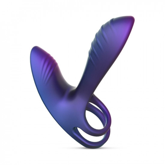 Фиолетовое эрекционное виброкольцо с клиторальной подушечкой Infinity Ignite