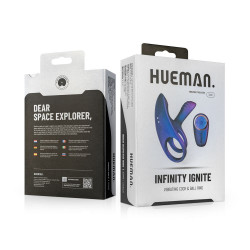 Фиолетовое эрекционное виброкольцо с клиторальной подушечкой Infinity Ignite