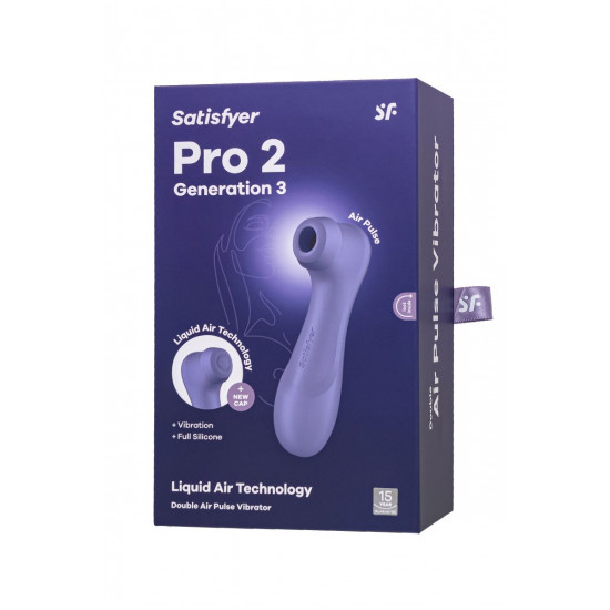Сиреневый вакуумный стимулятор клитора Satisfyer Pro 2 Generation 3
