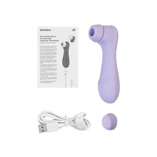 Сиреневый вакуумный стимулятор клитора Satisfyer Pro 2 Generation 3