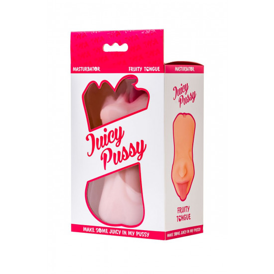 Телесный двусторонний мастурбатор Fruity Tongue - ротик и вагина