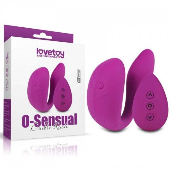 Фиолетовый вибратор для пар O-Sensual Double Rush