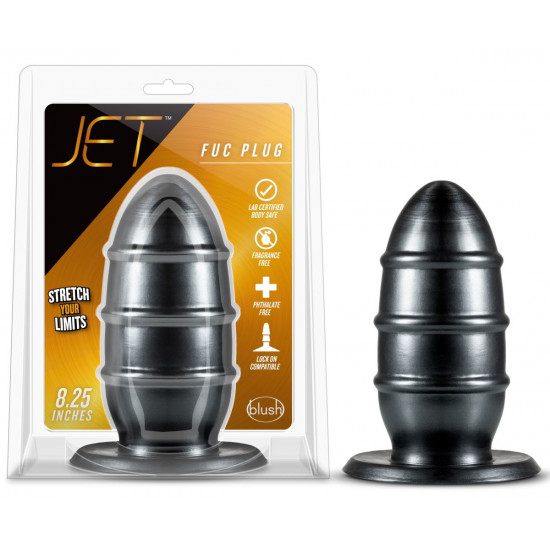 Черная анальная пробка Fuc Plug - 20,9 см.