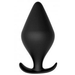 Черная анальная пробка PLUG WITH T-HANDLE - 12,5 см.
