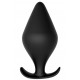 Черная анальная пробка PLUG WITH T-HANDLE - 12,5 см.