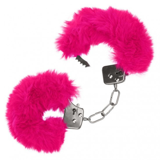 Металлические наручники с розовым мехом Ultra Fluffy Furry Cuffs