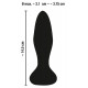 Фиолетовая анальная вибропробка RC Butt Plug - 14,5 см.