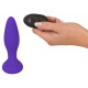 Фиолетовая анальная вибропробка RC Butt Plug - 14,5 см.
