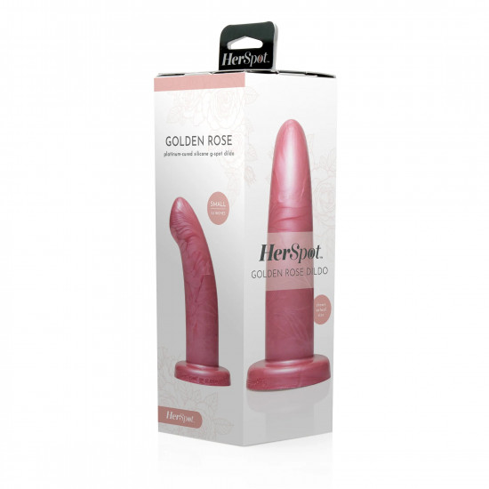 Розовый фаллоимитатор Golden Rose Dildo Small - 13,5 см.