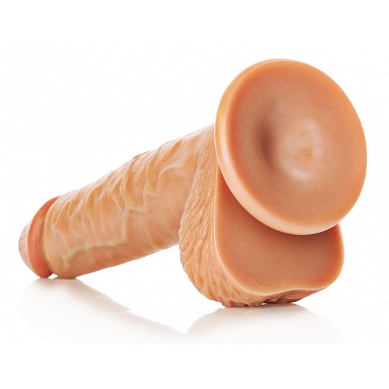 Телесный фаллоимитатор Straight Realistic Dildo Balls Suction Cup 8 - 23 см.