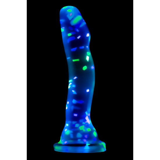 Прозрачный люминесцентный фаллоимитатор Hanky-Panky - 19 см.