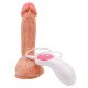 Телесный вибратор-реалистик Extreal Sensual Controller с пультом - 18,5 см.