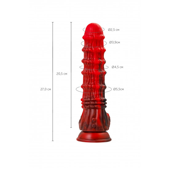 Силиконовый вибратор Monster Tops - 27 см.