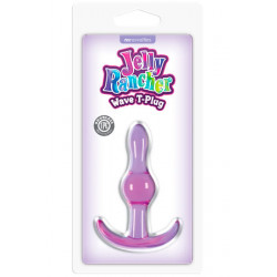 Фиолетовая анальная пробка Jelly Rancher T-Plug Wave - 9,7 см.