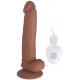Коричневый вибратор SEDUCER 20 Function Perfect Peter - 20,5 см.