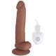 Коричневый вибратор SEDUCER 20 Function Perfect Peter - 20,5 см.