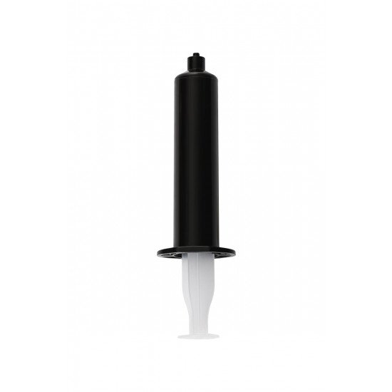 Черный фаллос с имитацией эякуляции Silicon Cum Dildo L - 19,6 см.