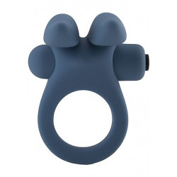 Синее эрекционное виброкольцо Bunny Silicone Cockring With Stimulating Ears Синее эрекционное виброкольцо Bunny Silicone Cockring With Stimulating Ears