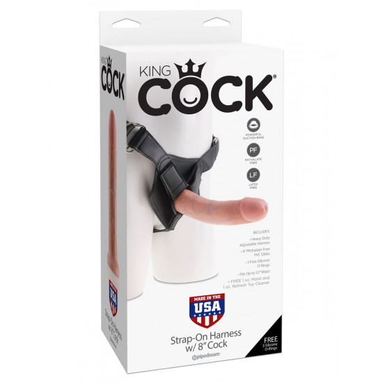 Телесный страпон на трусиках Strap-on Harness Cock - 20,3 см. Телесный страпон на трусиках Strap-on Harness Cock - 20,3 см.