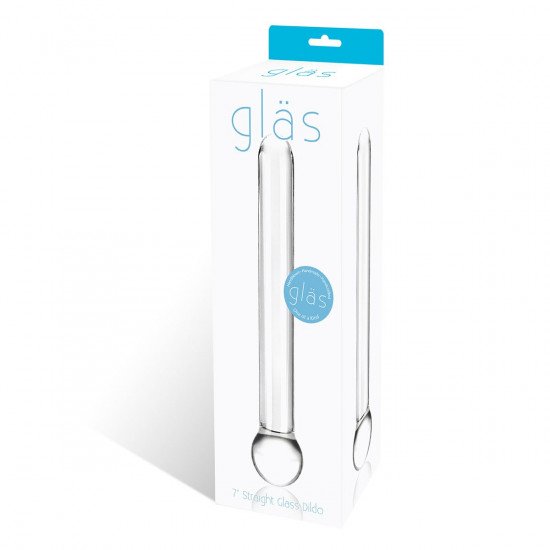 Стеклянный жезл с шаром Straight Glass Dildo - 17,8 см.