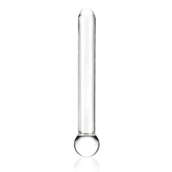 Стеклянный жезл с шаром Straight Glass Dildo - 17,8 см.