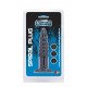 Анальная пробка со спиралевидным рельефом MENZSTUFF SPIRAL PLUG BLACK - 11,5 см.