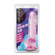Розовый фаллоимитатор 8 Inch Crystalline Dildo - 19,5 см.