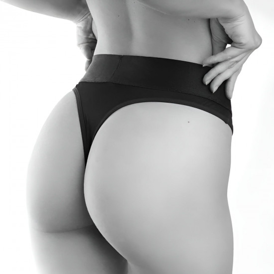 Черные трусики для ношения клиторального стимулятора Panty Lover - size XXL