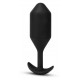 Черная вибропробка для ношения Vibrating Snug Plug 5 - 16,5 см.