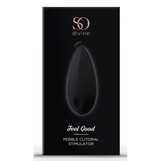 Черный вибромассажер Feel Good Pebble Vibrator