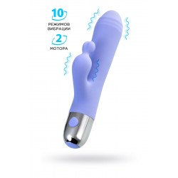 Сиреневый вибратор с клиторальной стимуляцией Crocus - 17,5 см. Сиреневый вибратор с клиторальной стимуляцией Crocus - 17,5 см.