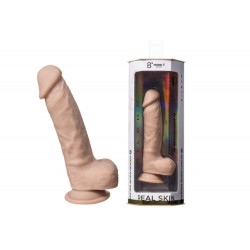 Телесный фаллоимитатор на присоске Real Skin Model 1 - 21 см. Телесный фаллоимитатор на присоске Real Skin Model 1 - 21 см.
