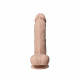 Телесный фаллоимитатор на присоске Real Skin Model 1 - 21 см.