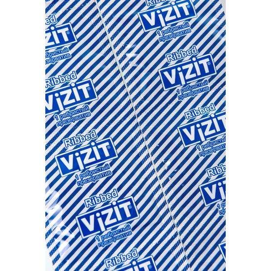 Ребристые презервативы VIZIT Ribbed - 12 шт.