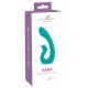 Бирюзовый вибратор NAIRA Dual Heads Vibrator - 17,5 см.