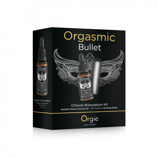 Набор Orgie Orgasmic Bullet: вибропуля и возбуждающий гель Orgasm Drops Intense