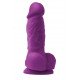Фиолетовый фаллоимитатор на присоске Pleasures 4  - 14,2 см.