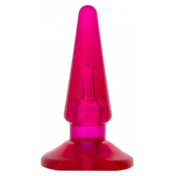 Розовая конусообразная анальная втулка BUTT PLUG - 9,5 см.