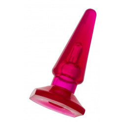 Розовая конусообразная анальная втулка BUTT PLUG - 9,5 см.