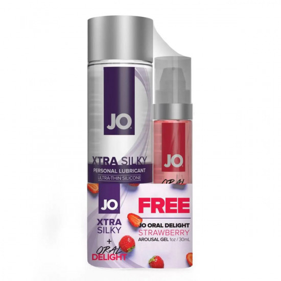 Набор лубрикантов System JO Xtra Silky Oral Delight Strawberry Набор лубрикантов System JO Xtra Silky Oral Delight Strawberry