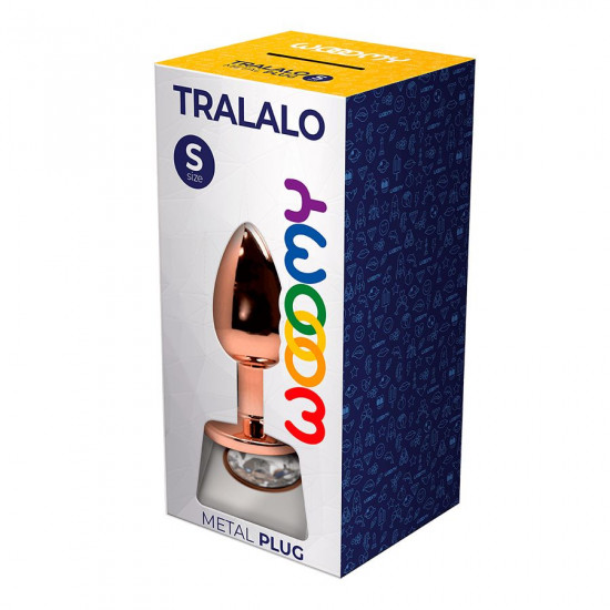 Анальная втулка Wooomy Tralalo Size S с прозрачным кристаллом