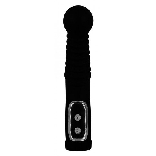 Чёрный стимулятор простаты с ротацией Prostate Twister - 20 см.