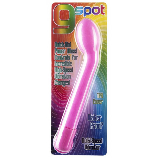 Розовый вибратор G-SPOT для точки G - 19 см.