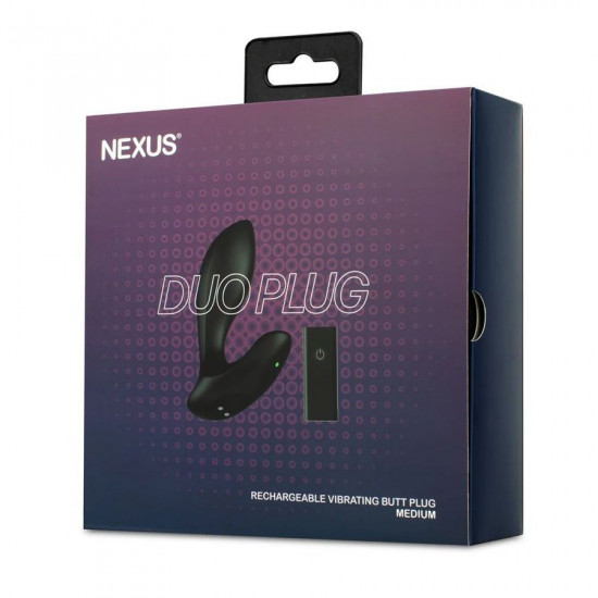 Черная анальная вибровтулка Nexus Duo Plug Medium