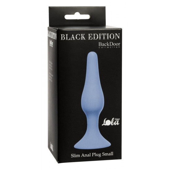 Синяя малая анальная пробка Slim Anal Plug Small - 10,5 см.