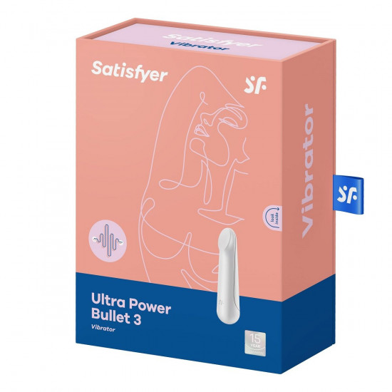 Белый мини-вибратор Ultra Power Bullet 3