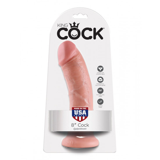 Реалистичный фаллоимитатор 8  Cock на присоске - 20,3 см.