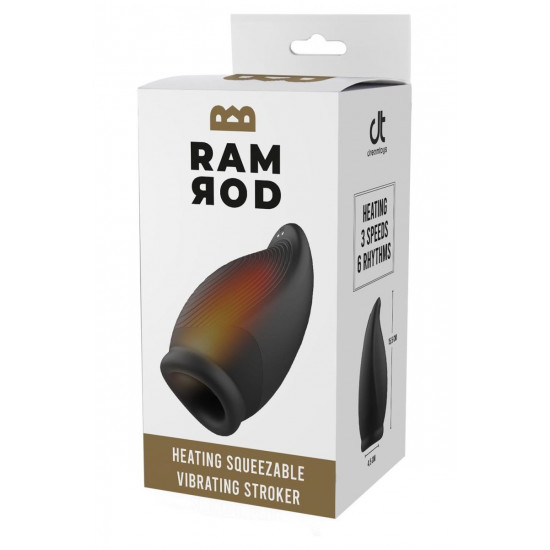 Мастурбатор с вибрацией и функцией нагрева Squeezable Stroker
