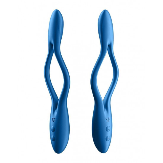 Синий многофункциональный вибратор для пар Satisfyer Elastic Game