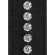 Черная гладкая шлепалка Diamond Studded Paddle - 30,5 см.